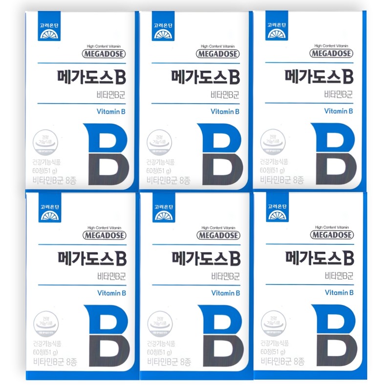 Korea Eundan Megadose B Vitamin B Complex 60 tablets x