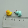 JIHUOO 20 Pcs Mini Resin Duck Charms Colorful Pendants Jewelry