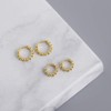 Minimalist Ball Bead Small Hoop Earrings for Women Girls Men