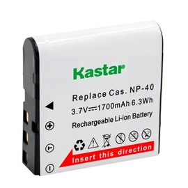 For Casio 1x Kastar Battery for Casio NP-40 Exilim EX-FC150BK EX-FC150RD EX-FC160S