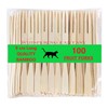Whispering Fantasy 100pcs 9cm Wooden Fruit Forks, Disposable Wooden Forks