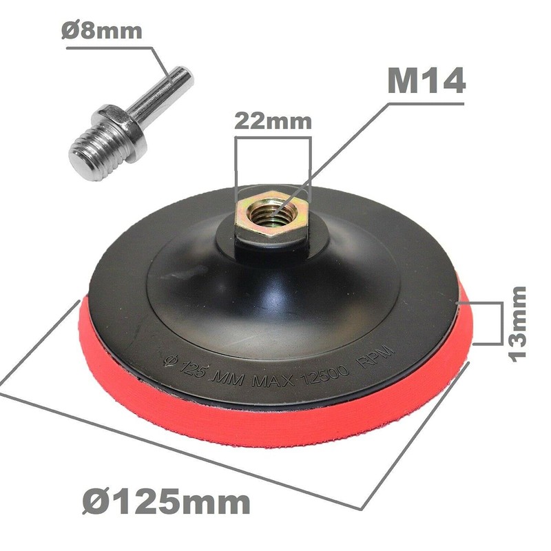 LOGOK2K Cotarba 125mm Hook & Loop Backing PAD Angle Grinder