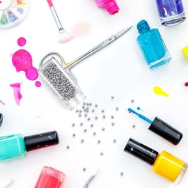 Axicvloes 400 Pcs Paint Mixing Balls, 316 Stainless Steel Bearing Balls Agitator Balls for Mixing Paint, Nail Polish (0.11"/3mm)