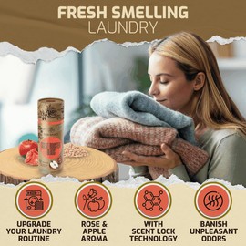 Raw Basics Laundry Scent Boosters Original Aroma Washer Beads Deodorizer Smell Remover