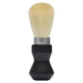 SOU AKADA Silk Whip Brush, Fluffy Bubble, Shaving Size, Made in Japan, For Facial Cleansing (M, Black)