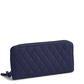 Vera Bradley Women's Premium Cotton Continental Wallet, Peacoat, One Size