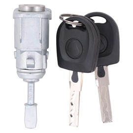HouYeen Front Right Driver Side Door Lock Barrel with 2 Keys for Golf Mk4 Bora Fox Fabia New Beetle Transporter T5 1U0837168