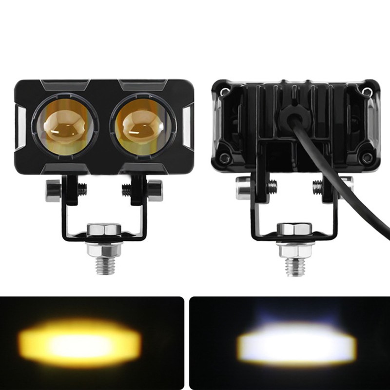2PCS Motorcycle LED Fog Lights Rust Proof Shockproof Bright Light