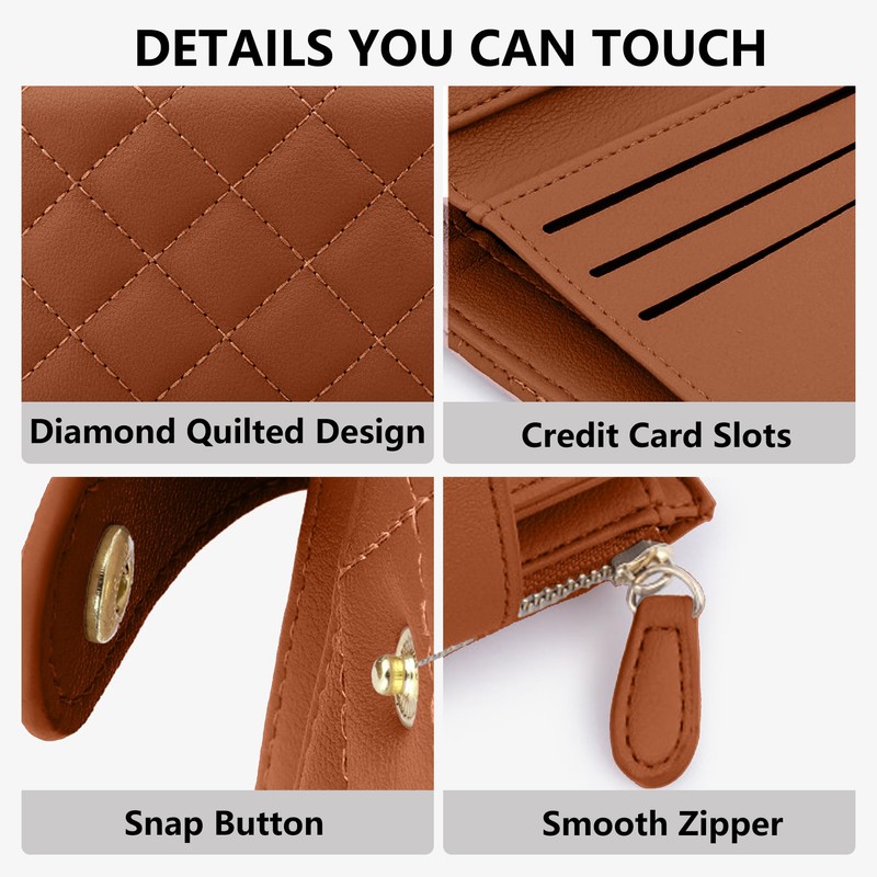 Linpr Small Wallet Women, Bifold RFID Blocking Card Holder for