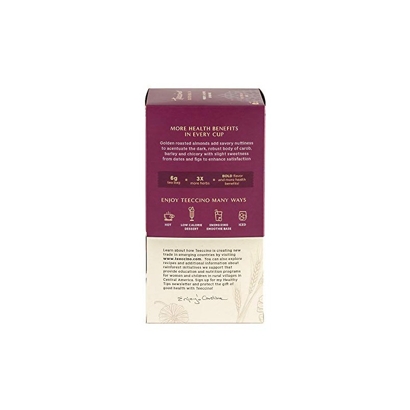 Teeccino Snickerdoodle Herbal Tea - Dessert Beverage That’s Prebiotic, Caffeine-Free