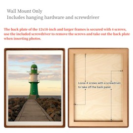 Zibrelte Natural Wood 12x18 Frame, Real Walnut Wood 12x18 Poster Frame with Mat for 11x17, Rounded Corner 18x12 Picture Frame for Horizontal or Vertical Gallery Wall Hanging