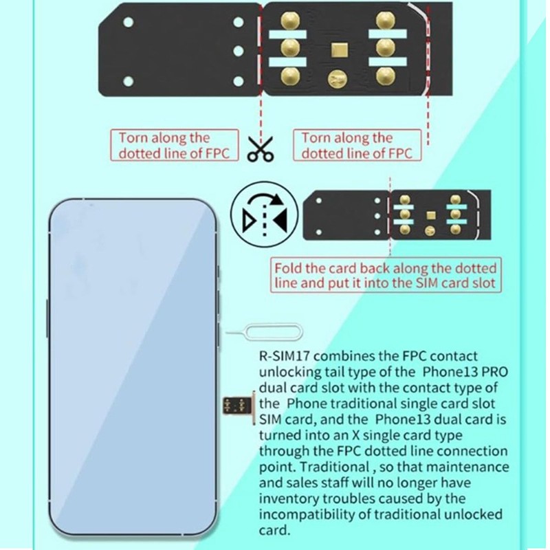 Tarjeta de Desbloqueo MKSD RSIM para Pegatina de Chip Turbo