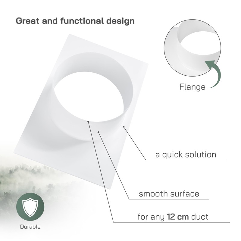 Vent Systems Diameter 120 mm Ventilation Duct Connector Flange Straight