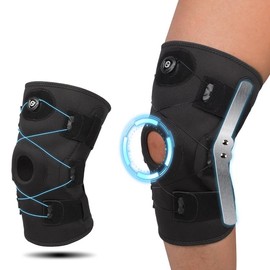 Medical Grade O-fit Hinged Knee Stabilizer Brace with Turn Dial Closure System (Small)