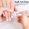GMHLLES 2PCS Uick Dry Fine Tips Nail Art Pens,White Nail