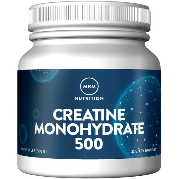 MRM Nutrition Creatine Monohydrate 500 | 100% micronized | Amino acids | Muscle Recovery + Energy Production | Keto + Low-carb Friendly | Performance Powder | 100 Servings