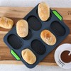 Silicone Bread Mold French Baguette Baking Tray with Oil Brush