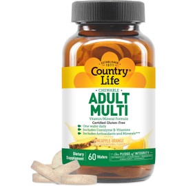 Country Life Adult Chewable Multivitamin - Energy Support with Active B-Vitamins, Immune Health with Antioxidants, and Essential Minerals