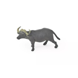 Guangzhou Cape Buffalo, African, Realistic Rubber Model, Hand Painted Figurine 4.5"