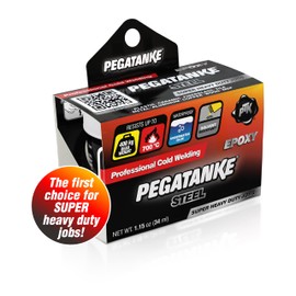 PEGATANKE - Steel 2 Part Epoxy Resin | Professional Cold Weld Adhesive | High Strength Liquid Metal Glue | General Repair & Plastic | High Temperature Epoxy for Cold Welding Waterproof Bonds (1.15 oz)