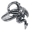 Alchemy Gothic Dragon's Lure Ladies Ring Colour Silver L-XL Pewter,