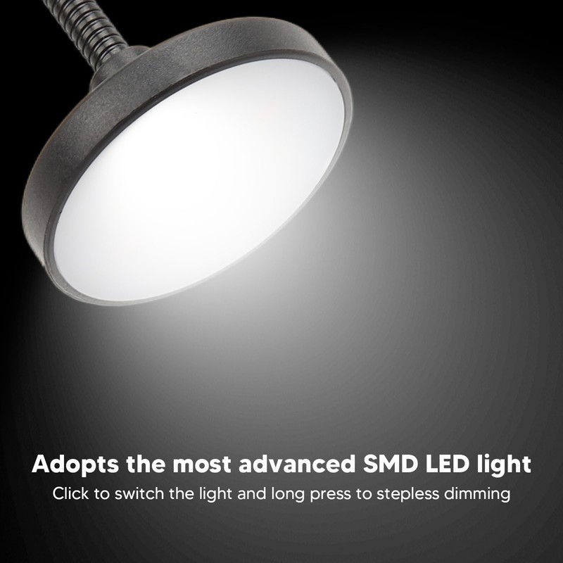 LED Book Light 3 Color Temperature Stepless Dimming USB Rechargeable