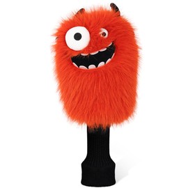 Big Teeth Golf Head Covers - Orange Monster Driver Headcover, Hybrid or UT Animal Headcover, Funny Golf Gifts for Fairwood Club