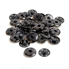 20 Sets 25 mm Large Size Gunmetal Black Sew On Rust Proof Snaps Fastener Press Studs Sew on Snap Button for Clothes Sewing Craft
