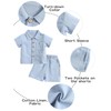 Happy Cherry Baby Boys Linen Two Piece Outfits Short Sleeve