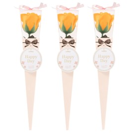 Q-FLA (Q-FLA) Soap Flower Bath Salts, 1 Flower, Kelee Bouquet, Bouquet, 13 Orange, Set of 3, Gift, Birthday, Single Flower, Gift, 830846