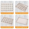 Mornajina 24 Grid Jewelry Tray Velvet Jewelry Display Tray with