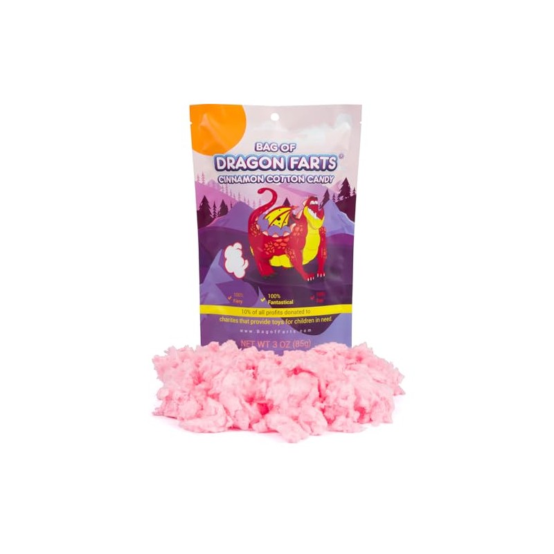 Dragon Farts Sweet Cinnamon Cotton Candy, 1 pack / 3