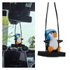Swinging Penguin Car Pendant, Car Rear View Mirror Charm Decoration,