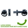 Renovator's Supply 6" Wrought Iron Gate Latch Lock Floral Pattern