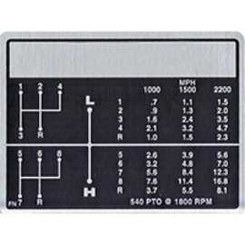 Fits Ford 4000 4600 8 Speed Transmission Shift Pattern Decal for C5NN7B292FN