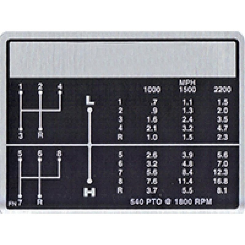 Fits Ford 4000 4600 8 Speed Transmission Shift Pattern Decal