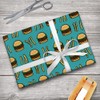 GRAPHICS & MORE Hamburger and French Fries Pattern Gift Wrap