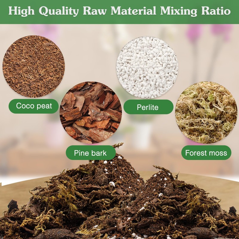Orchid Potting Mix,1 Quart Premium Orchid Potting Mix for Repotting