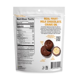 Crunchies Freeze-Dried Chocolate Covered Fruits - 100% All Natural Crispy Fruit Dipped in Premium Milk Chocolate, Non GMO, Kosher (Bananas, 5 Ounce (Pack of 6))