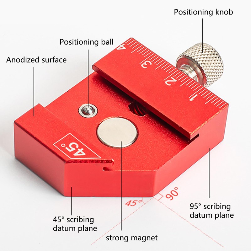 Ylinwtech Marking Gauge 0-300 mm, Scribing Tool, Carpenter's Square, Stop