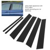6PCS Door Window B C Pillar Cover Trim Glossy Black