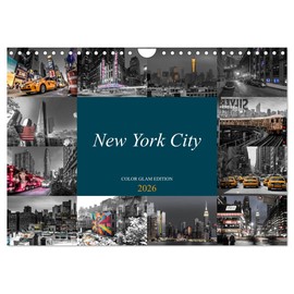 New York City - Colour Glam Edition (Wall Calendar 2026 DIN A4 Landscape), CALVENDO Monthly Calendar