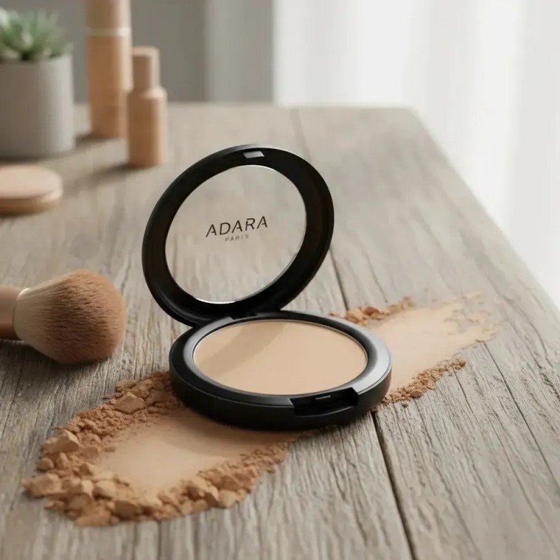 Polvo Compacto Mineral Adara Paris Doble Cobertura 08 Sun Beige