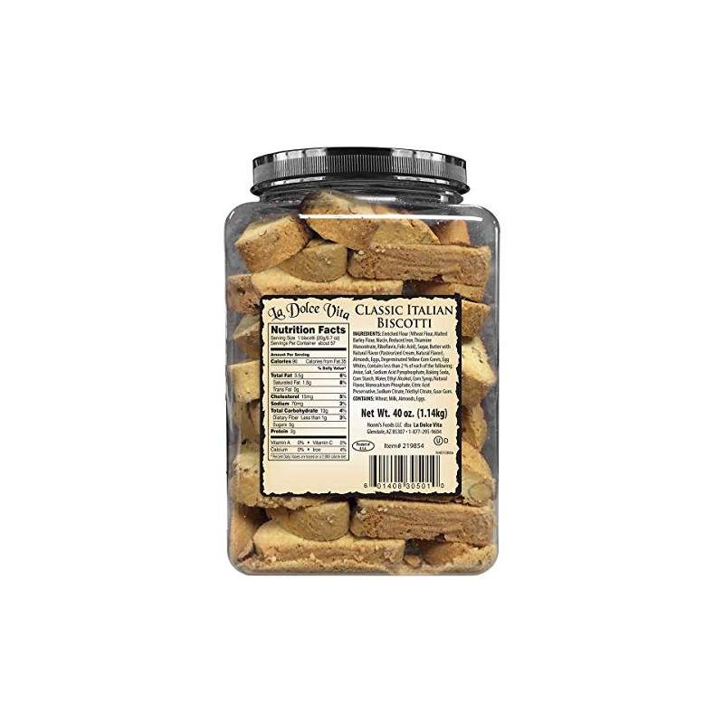 La Dolce Vita Classic Italian Biscotti, 40 oz (3 Pack)