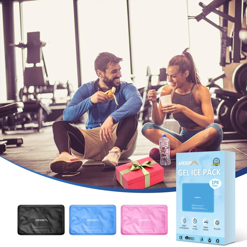 APEXUP Gel Ice Packs for Injuries Reusable, Flexible Double Sided