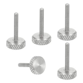 MECCANIXITY 5pcs M2 x 12mm Vernier Caliper Screws, 304 Stainless Steel Flat Head Thumb Screws Metric Diamond Knurled Head Bolts Grip Knobs Hand Tighten Thread Fasteners Lock Position