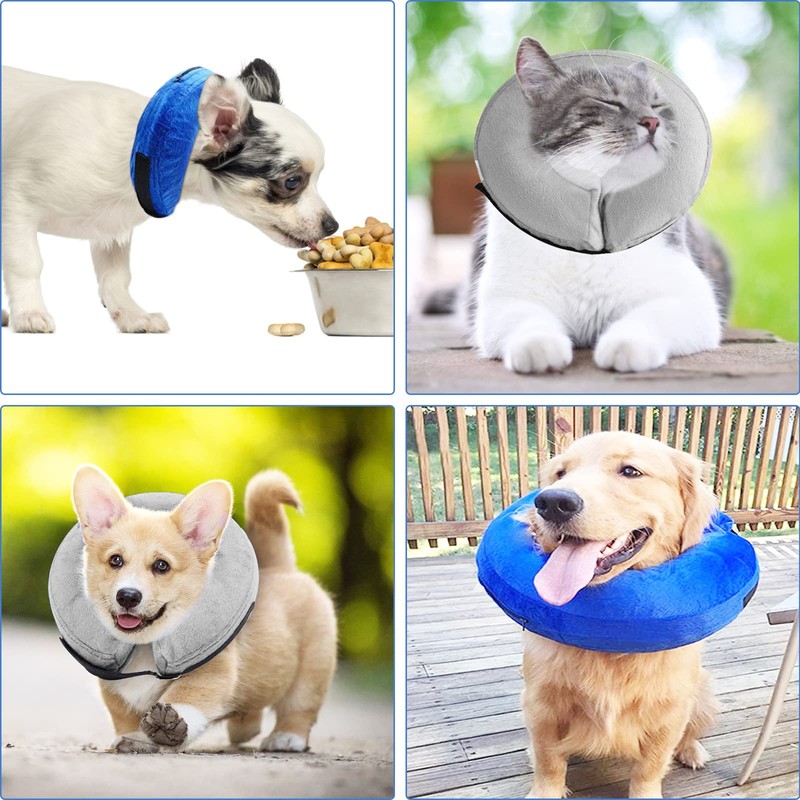 AKOFIC Inflatable Collar for Dogs and Cats, Comfy Dog Protective
