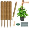 Moss Pole Monstera Plant Support: 4 Pack 16 inch Stackable