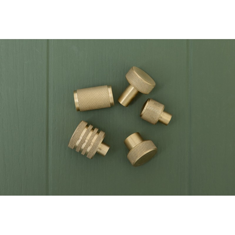 Solid Brass Knurled Pull Handles & Knobs | Kitchen Handles