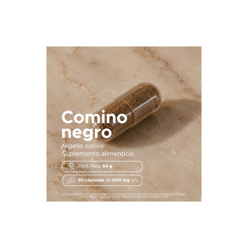 PACALLI Comino Negro 90 Cápsulas 600mg - Nigella Sativa